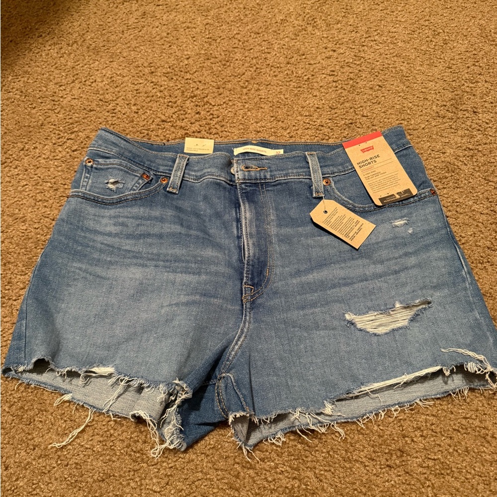 Levi's Distressed Blue Jean Shorts